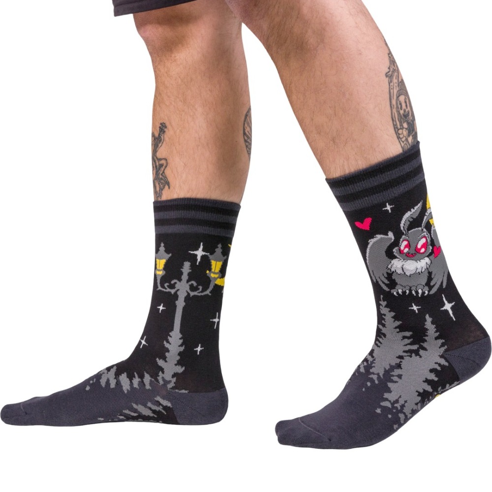 Footclothes - Cute Mothman Sokken - Zwart